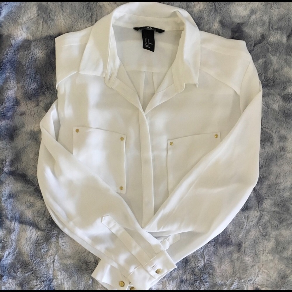 H&M white button up